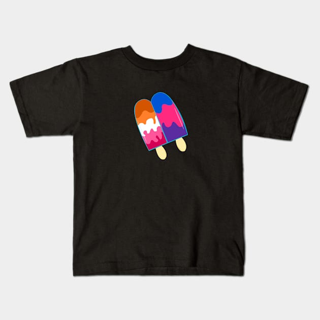 Pride Popsicle Kids T-Shirt by traditionation